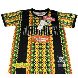 Headgear Classics Jamaica Youth Soccer Jersey World Cup 1990 Rasta NWT